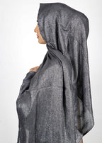 BeingMuslims Metallic Grey Party Wear Hijab
