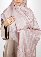 BeingMuslims Metallic Light Pink Party Wear Hijab