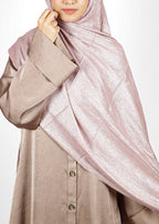 BeingMuslims Metallic Light Pink Party Wear Hijab