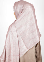 BeingMuslims Metallic Light Pink Party Wear Hijab