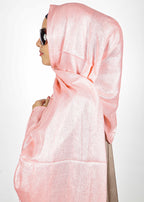 BeingMuslims Metallic Pink Party Wear Hijab