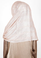 BeingMuslims Metallic Pink Party Wear Hijab