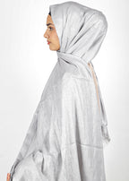 BeingMuslims Metallic Silver Party Wear Hijab