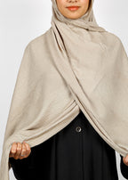 BeingMuslims Textured Mildly Sparkling Beige Hijab