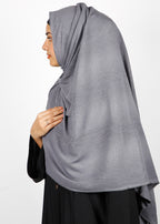 BeingMuslims Textured Mildly Sparkling Grey Hijab