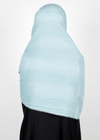 BeingMuslims Textured Mildly Sparkling Light Blue Hijab