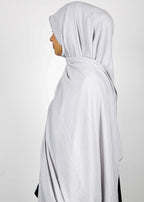 BeingMuslims Textured Mildly Sparkling Light Grey Hijab