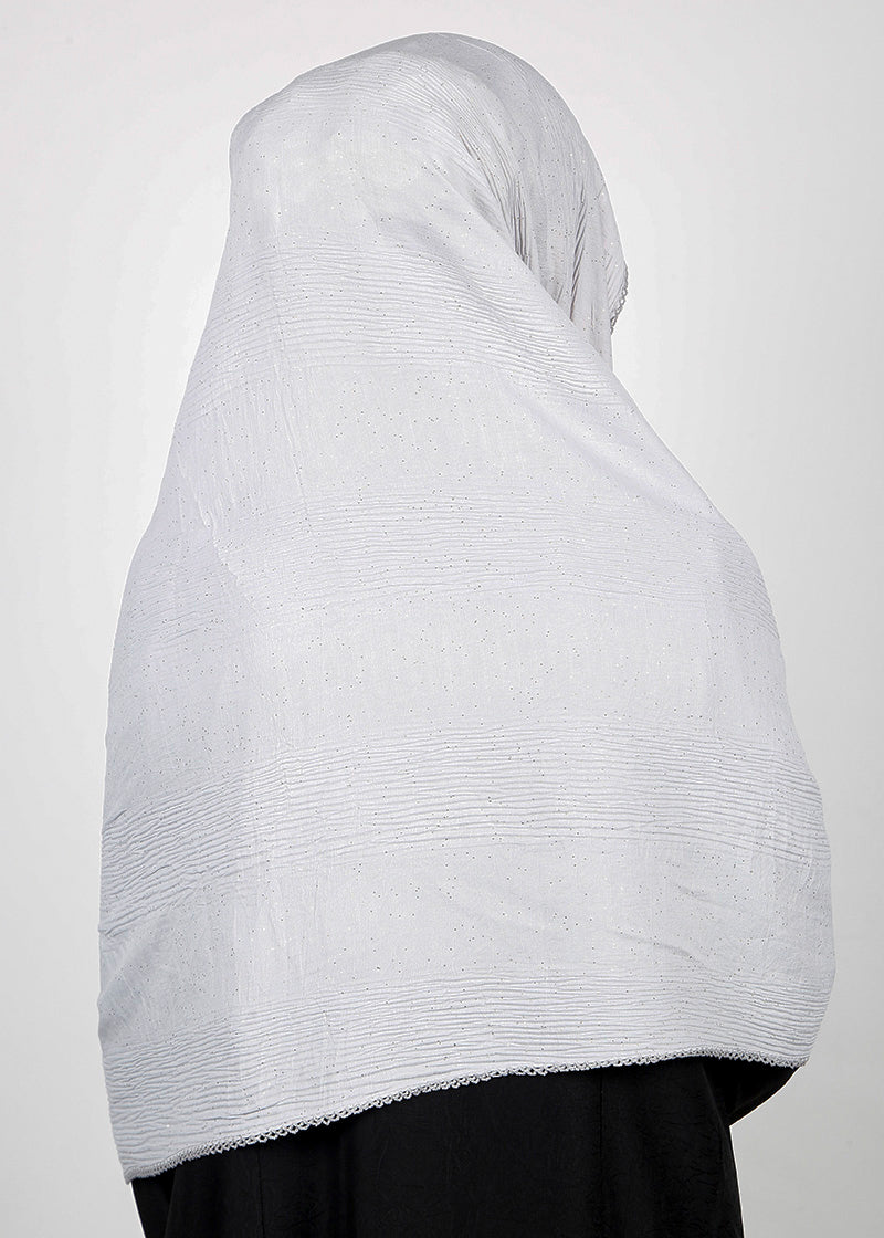 BeingMuslims Textured Sparkle Grey Hijab