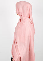 BeingMuslims Textured Mildly Sparkling Light Pink Hijab