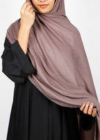 BeingMuslims Textured Mildly Sparkling Oak Brown Hijab
