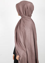 BeingMuslims Textured Mildly Sparkling Oak Brown Hijab