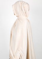 BeingMuslims Textured Mildly Sparkling Off White Hijab