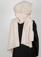 BeingMuslims Textured Sparkling Almond Hijab