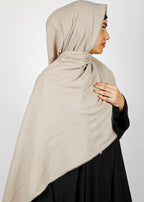 BeingMuslims Textured Sparkling Beige Hijab