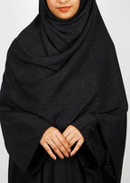 BeingMuslims Textured Sparkling Black Hijab