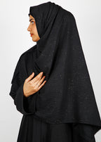 BeingMuslims Textured Sparkling Black Hijab