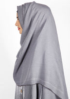 BeingMuslims Textured Sparkling Grey Hijab
