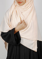 BeingMuslims Textured Sparkling Ivory Hijab