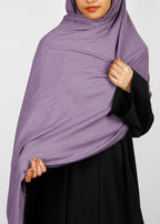 BeingMuslims Textured Sparkling Light Purple Hijab