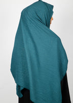 BeingMuslims Textured Sparkling Teal Blue Hijab
