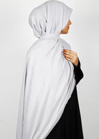 BeingMuslims Textured Sparkling Whitish Grey Hijab