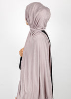 BeingMuslims Stylish Diamond Work Jersey Light Mauve Hijab