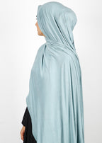 BeingMuslims Stylish Diamond Work Jersey Pale Blue Hijab