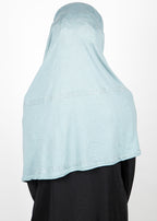 BeingMuslims Stylish Diamond Work Jersey Pale Blue Hijab