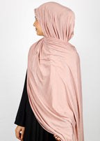 BeingMuslims Stylish Diamond Work Jersey Salmon Hijab