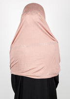 BeingMuslims Stylish Diamond Work Jersey Salmon Hijab