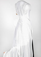 BeingMuslims Stylish Diamond Work Jersey White Hijab