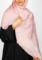 BeingMuslims Diamond Work Organza Blush Pink Hijab