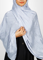 BeingMuslims Diamond Work Organza Ice Blue Hijab