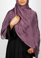 BeingMuslims Diamond Work Organza Purple Hijab