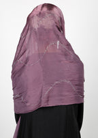 BeingMuslims Diamond Work Organza Purple Hijab