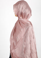 BeingMuslims Graceful Diamond Work Organza Light Purple Hijab