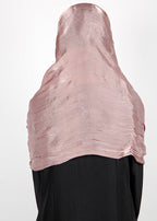 BeingMuslims Graceful Diamond Work Organza Light Purple Hijab