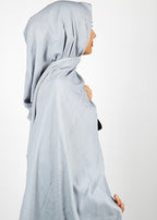 BeingMuslims Trendy Diamond Work Chiffon Ice Blue Hijab