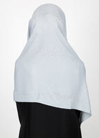 BeingMuslims Trendy Diamond Work Chiffon Ice Blue Hijab