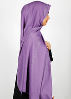 BeingMuslims Trendy Diamond Work Chiffon Lavender Hijab