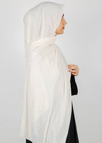 BeingMuslims Trendy Diamond Work Chiffon Off white Hijab