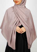 BeingMuslims Trendy Diamond Work Chiffon Taupe Hijab