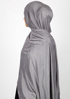 BeingMuslims Elegant Diamond Work Jersey Grey Hijab