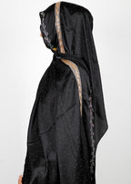 BeingMuslims Cutdana Work Black Bubble Satin Hijab