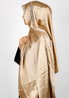 BeingMuslims Cutdana Work Golden Bubble Satin Hijab