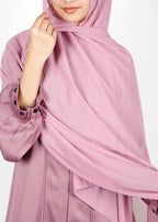BeingMuslims Classic Luxe Georgette Baby Pink Hijab