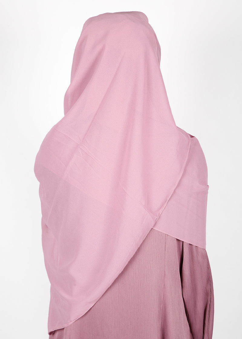 BeingMuslims Classic Luxe Georgette Baby Pink Hijab