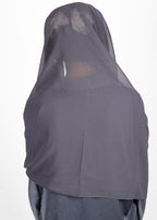 BeingMuslims Classic Luxe Georgette Grey Hijab