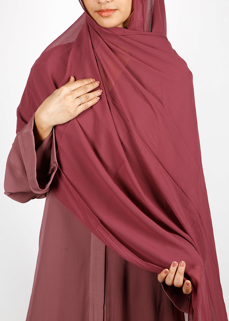 BeingMuslims Classic Luxe Georgette Onion Pink Hijab