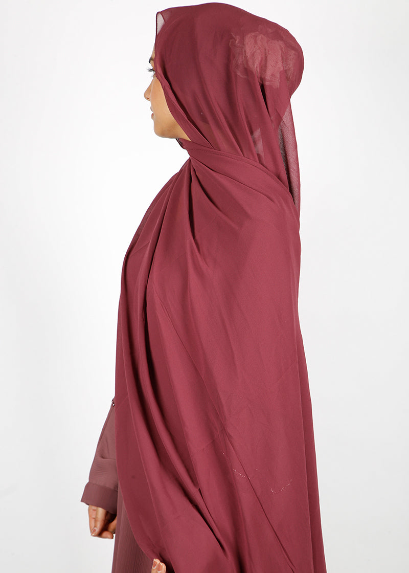 BeingMuslims Classic Luxe Georgette Onion Pink Hijab